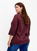 Blouse en coton à manches 3/4, Fudge, Model image number 1