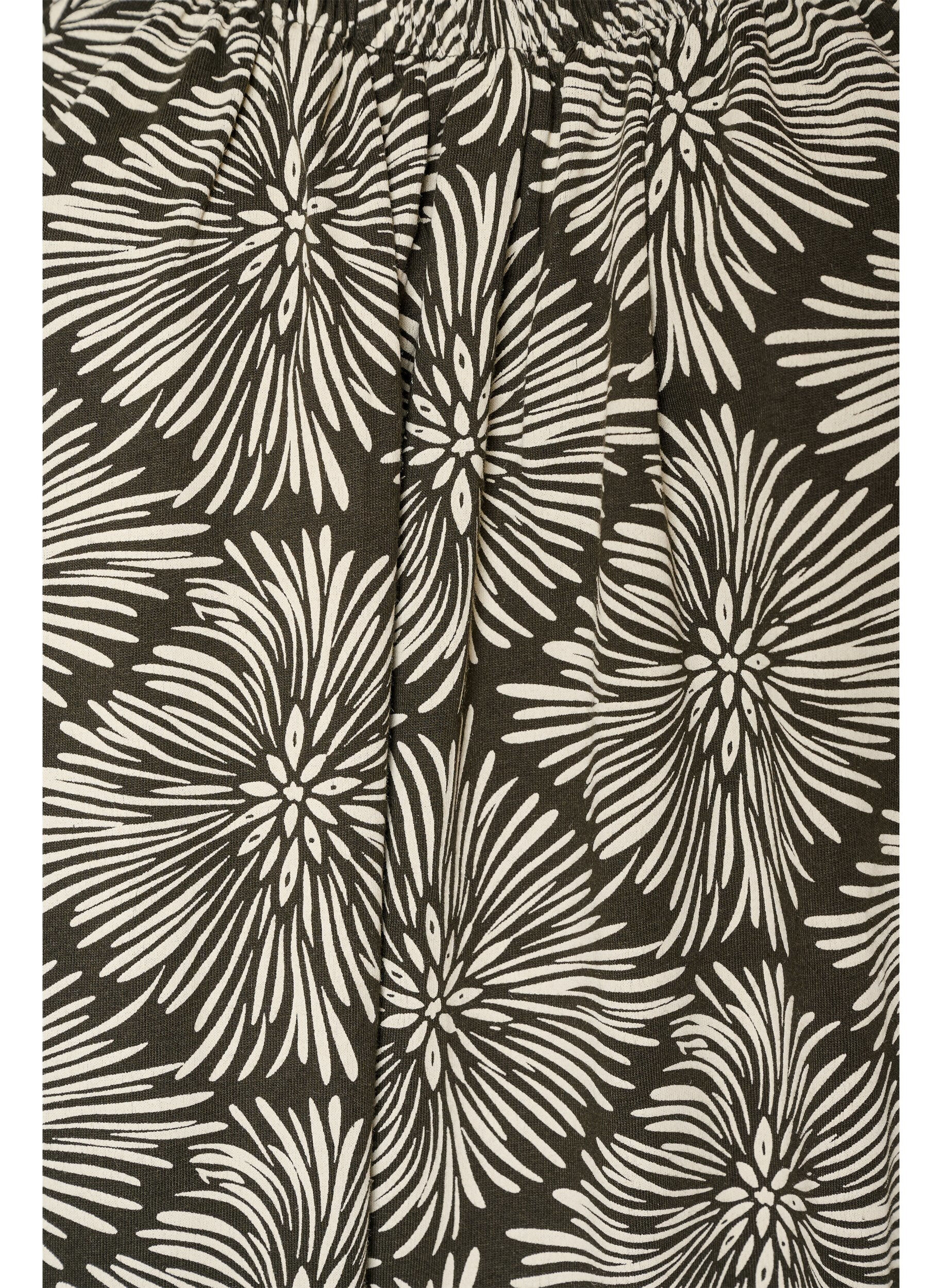 ZizziRobe &agrave; bretelles midi en coton bio, Noir, Packshot image number 2