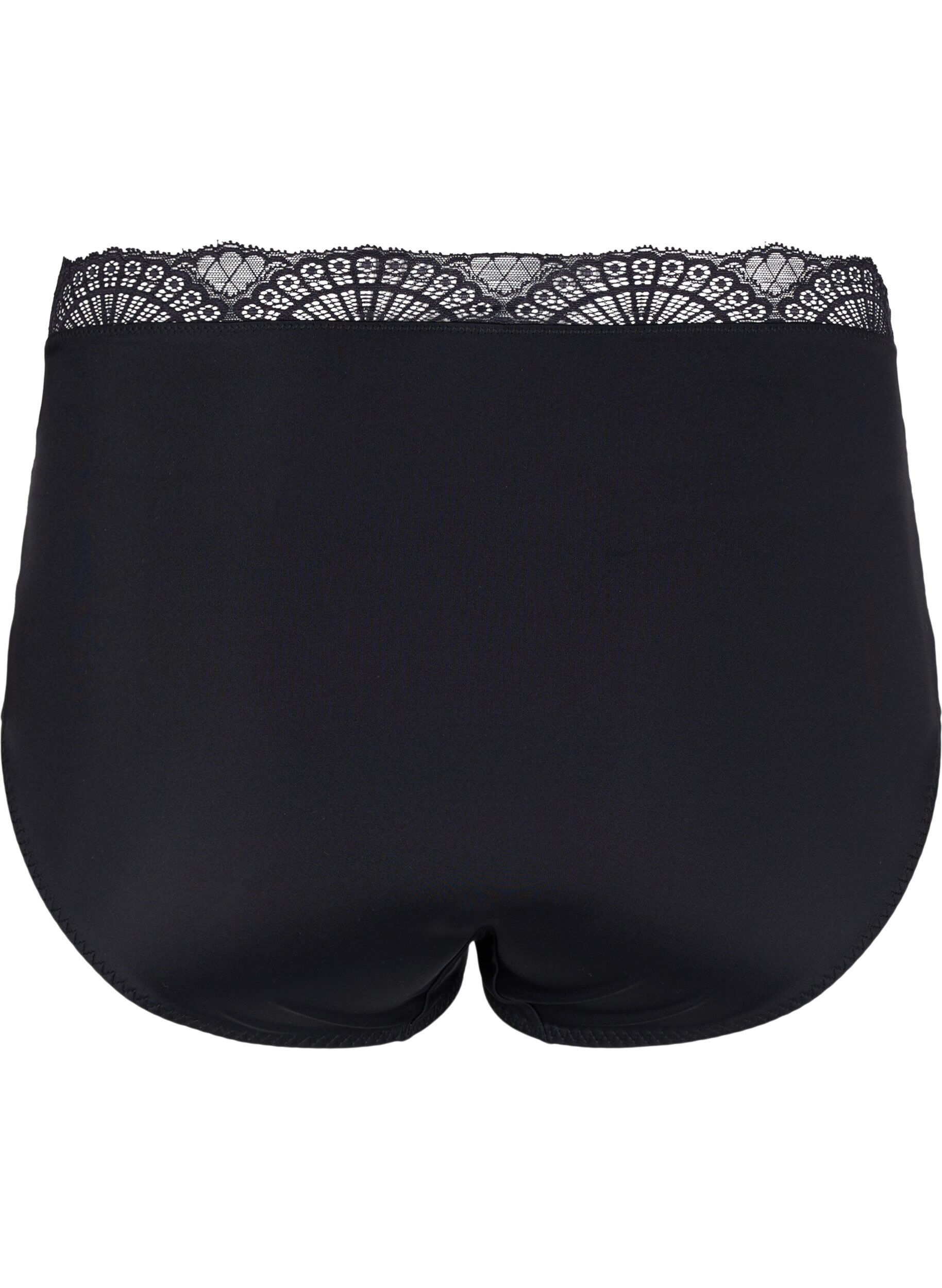 Zizzi Culotte en dentelle et taille haute, Black, Packshot image number 1