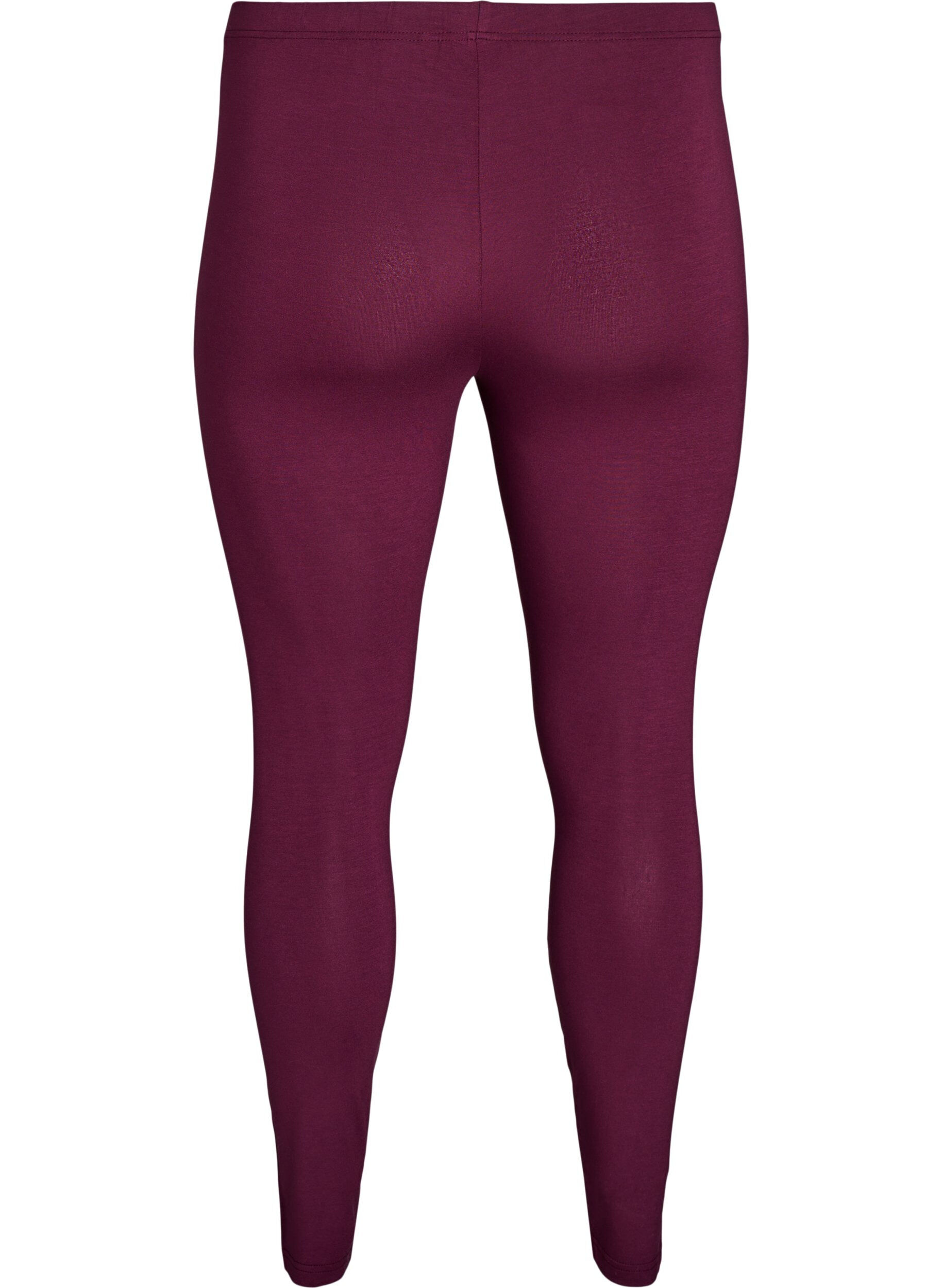 Zizzi Basic Leggings aus Viskose, Dunkles Bordeaux, Packshot image number 1