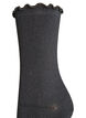 Chaussettes en coton avec bord ondul&eacute;, Noir, Packshot image number 2