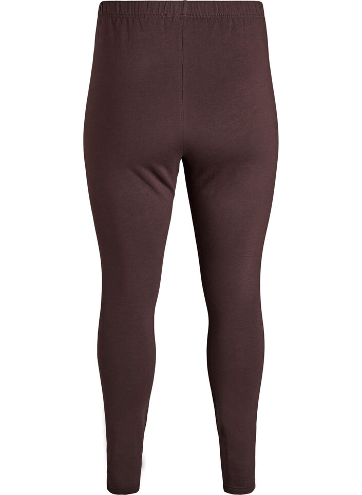 Gef&uuml;tterte Baumwollleggings, Braun, Packshot image number 1