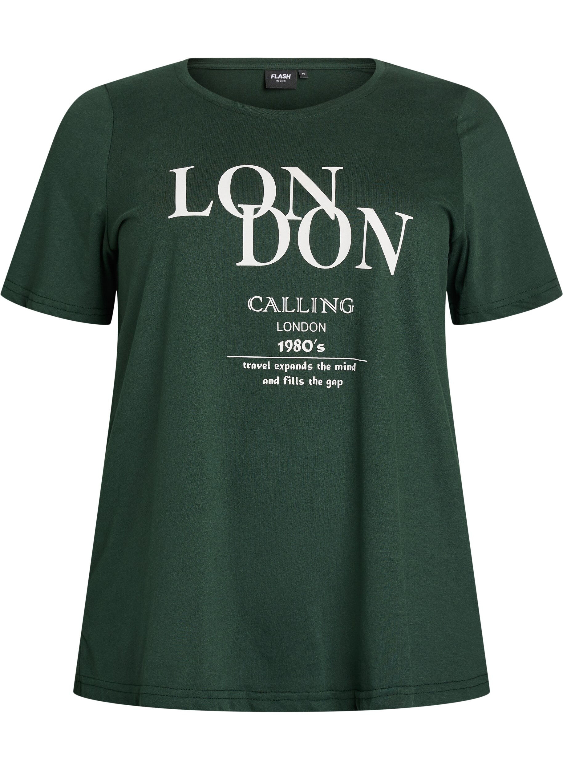 Zizzi FLASH - T-Shirt mit Print, Gr&uuml;n, Packshot image number 0