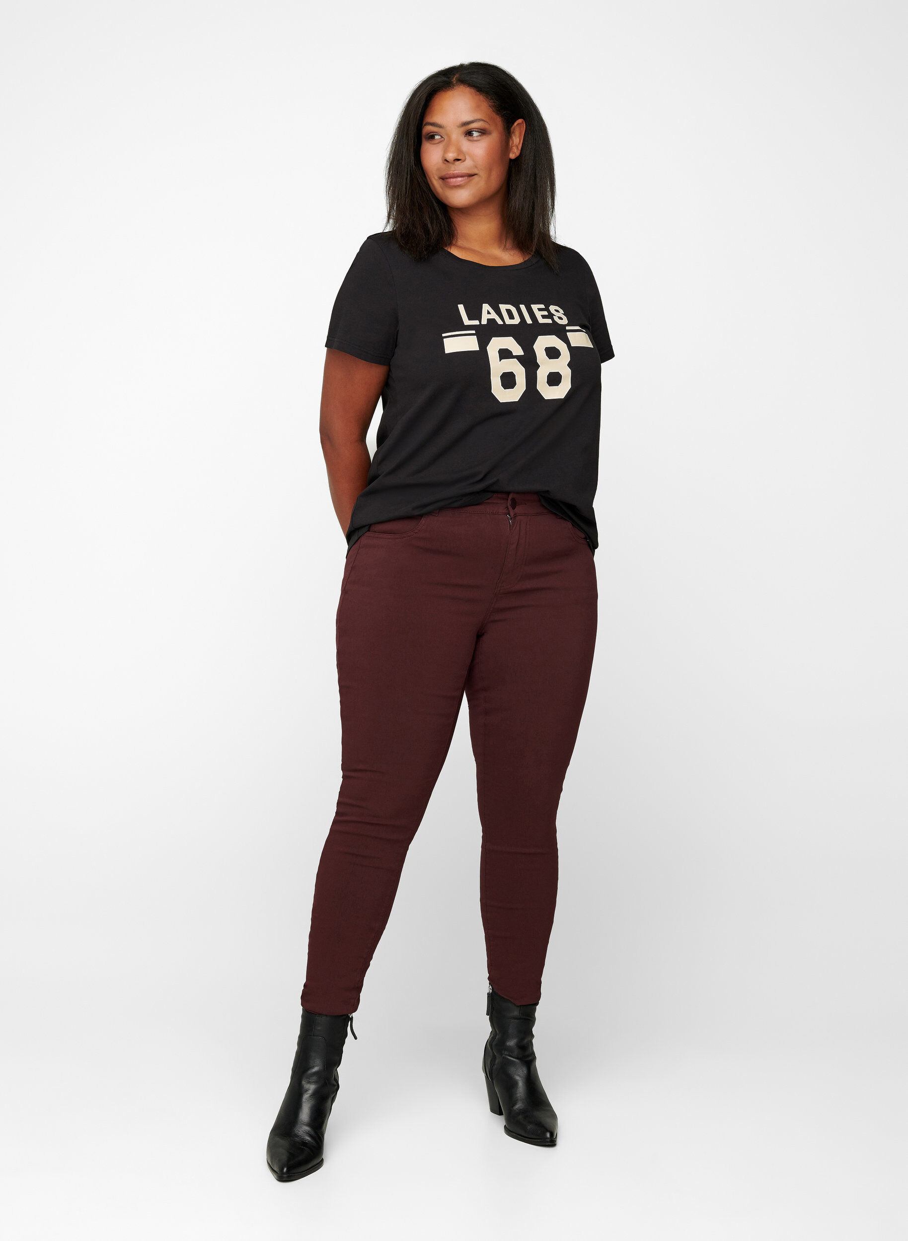 ZizziPantalon, Bordeaux fonc&eacute;, Model image number 0