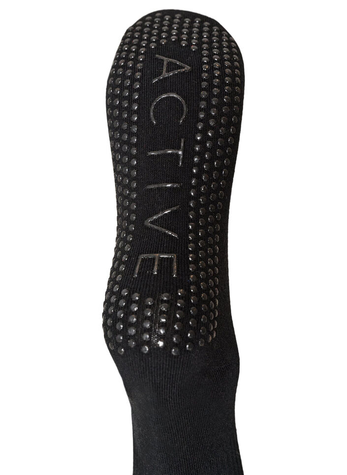 2er-Pack Reformer-Socken mit rutschfesten Griffen, Schwarz, Packshot image number 2