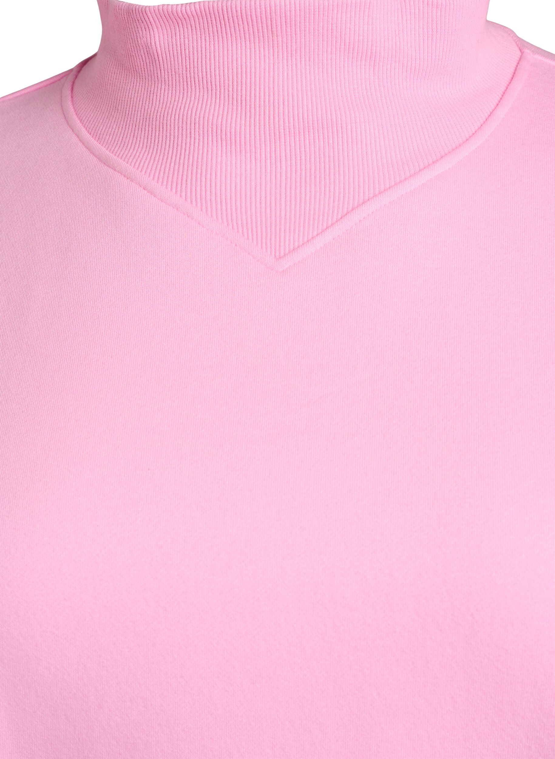 Zizzi Sweat-shirt &agrave; col montant et manches longues, Rose, Packshot image number 2