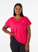 Lockeres Trainings-T-Shirt mit V-Ausschnitt, Pink, Model image number 0