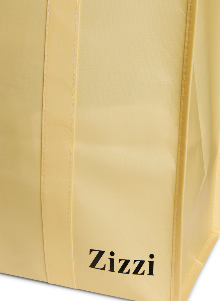 Sac de magasinage avec fermeture &eacute;clair, Jaune clair, Packshot image number 2