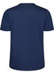 T-Shirt aus Bio-Baumwolle mit Lochstickerei, Blau, Packshot image number 1