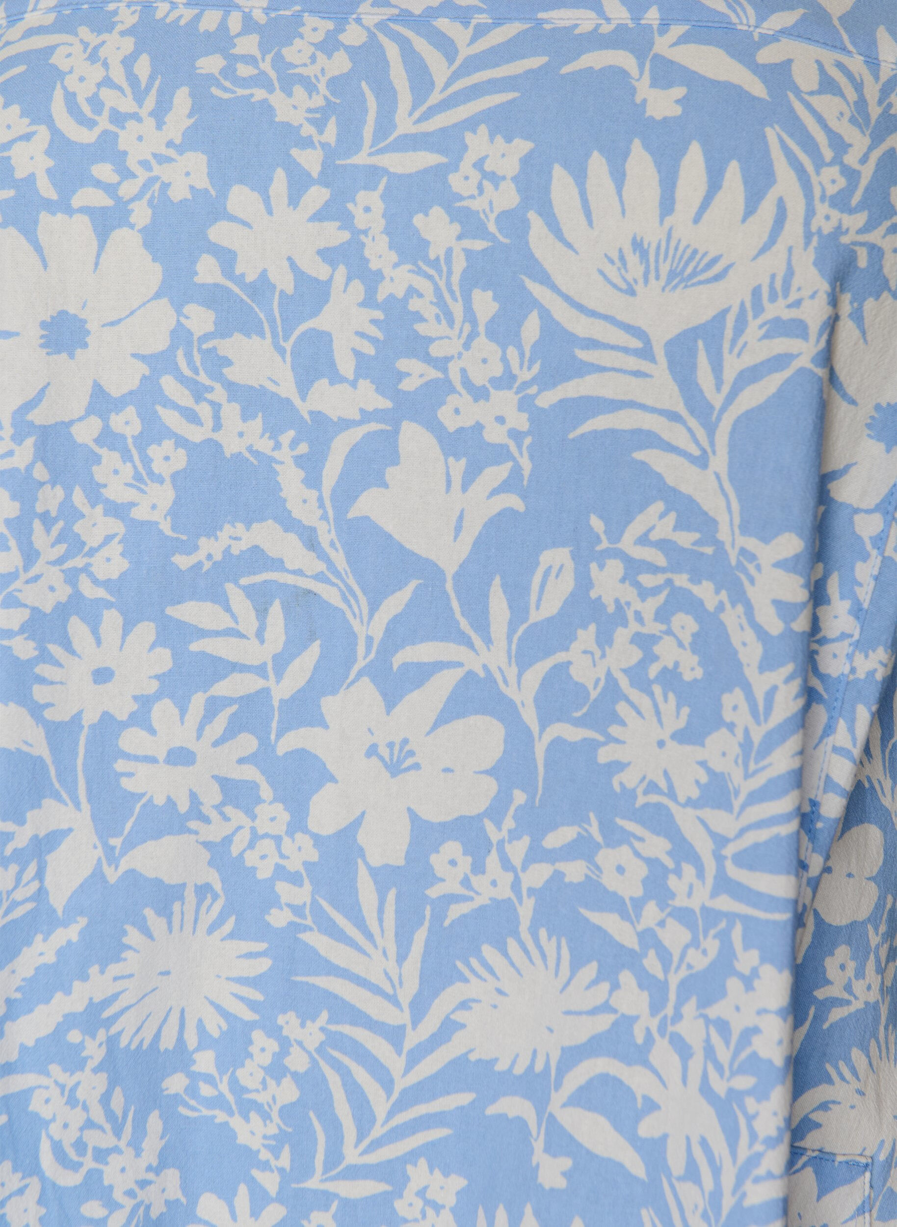 ZizziRobe en coton &agrave; manches courtes avec imprim&eacute;, Vanille, Packshot image number 2