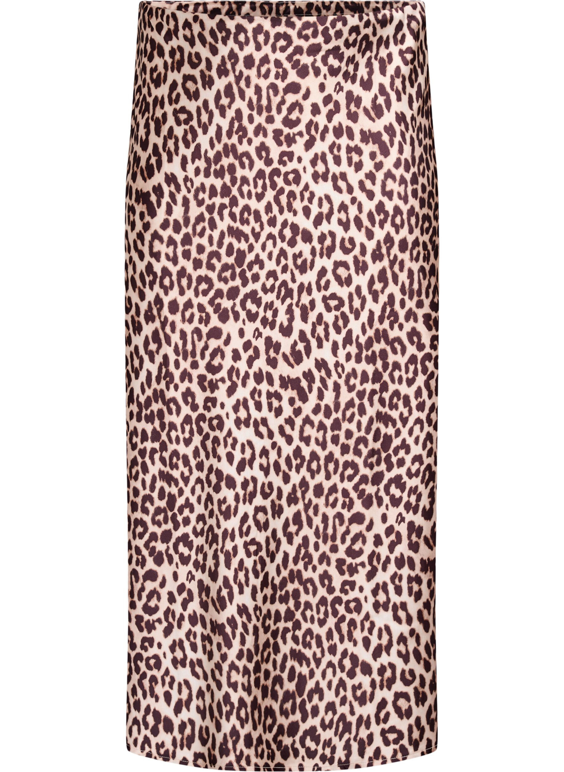 Zizzi Jupe midi en satin, Marron, Packshot image number 0