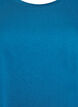 T-shirt &agrave; manches courtes en coton m&eacute;lang&eacute;, Bleu p&eacute;trole, Packshot image number 2