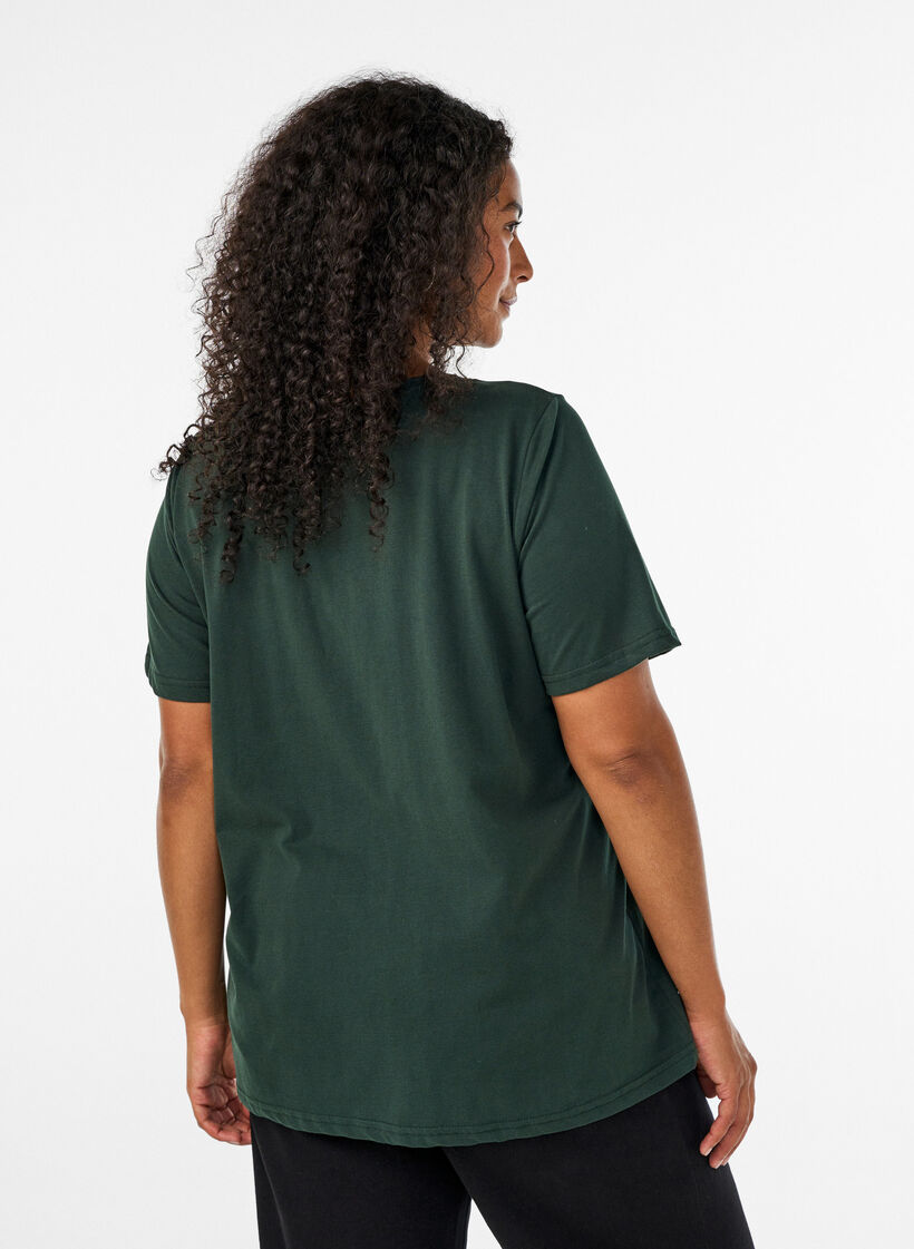 T-Shirt mit Print, Gr&uuml;n, Model image number 2