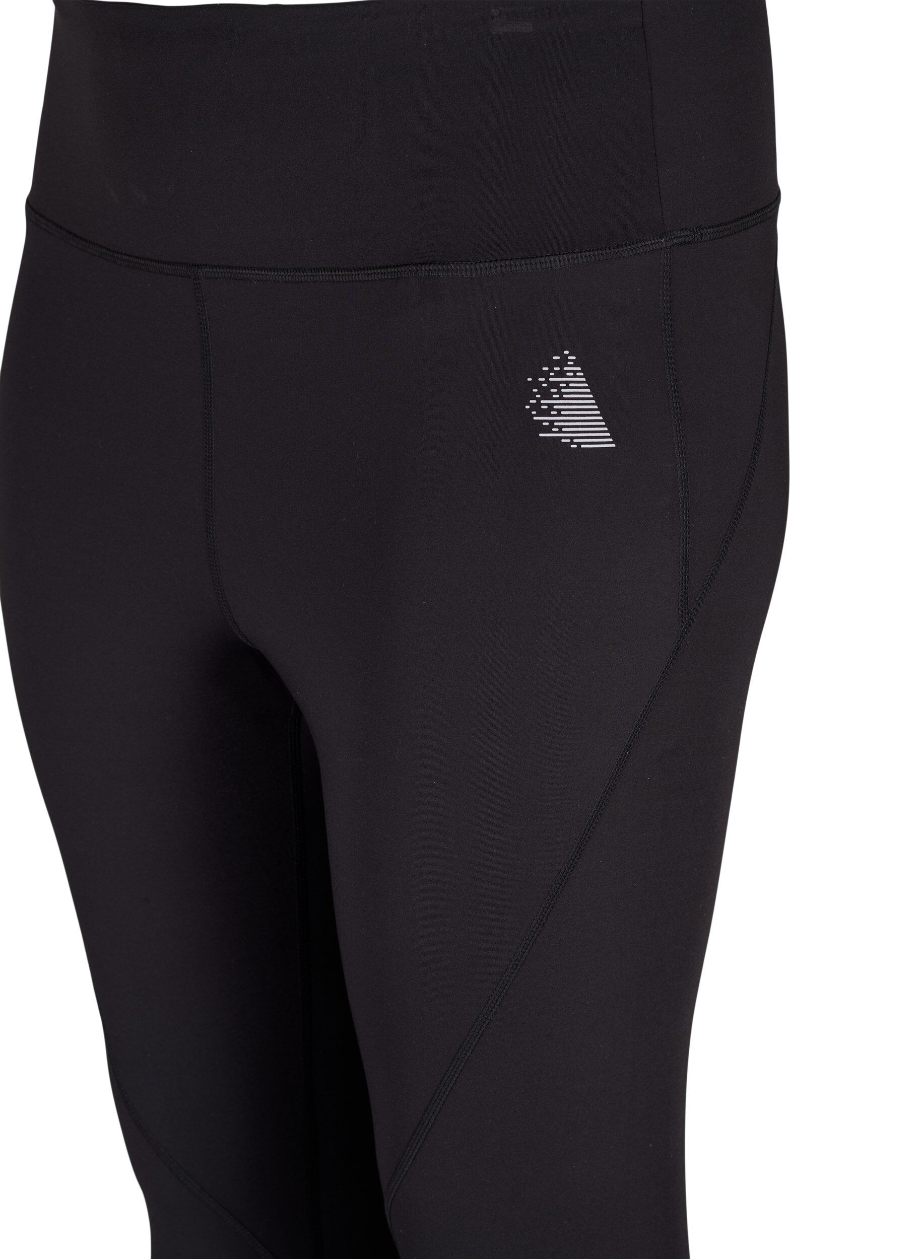 Zizzi CORE, V-SHAPE DEFINE TIGHTS - Gek&uuml;rzte Trainingstights mit V-f&ouml;rmiger Naht, Black, Packshot image number 2