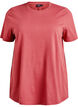 T-shirt basique en coton &agrave; col rond, Rouge, Packshot image number 0