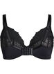 Soutien-gorge plongeant à armatures avec dentelle, Noir, Packshot image number 1