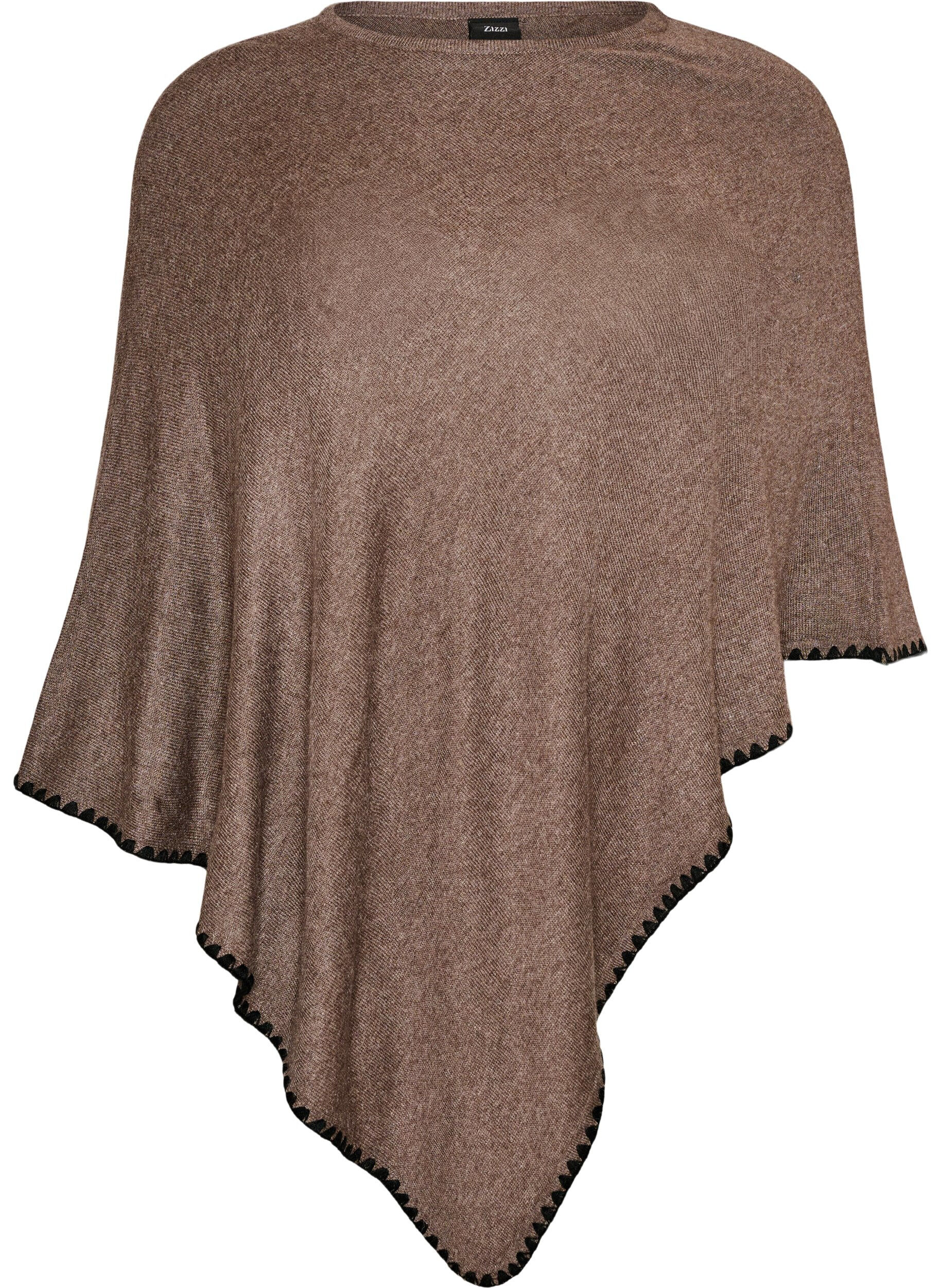 Poncho en maille fine