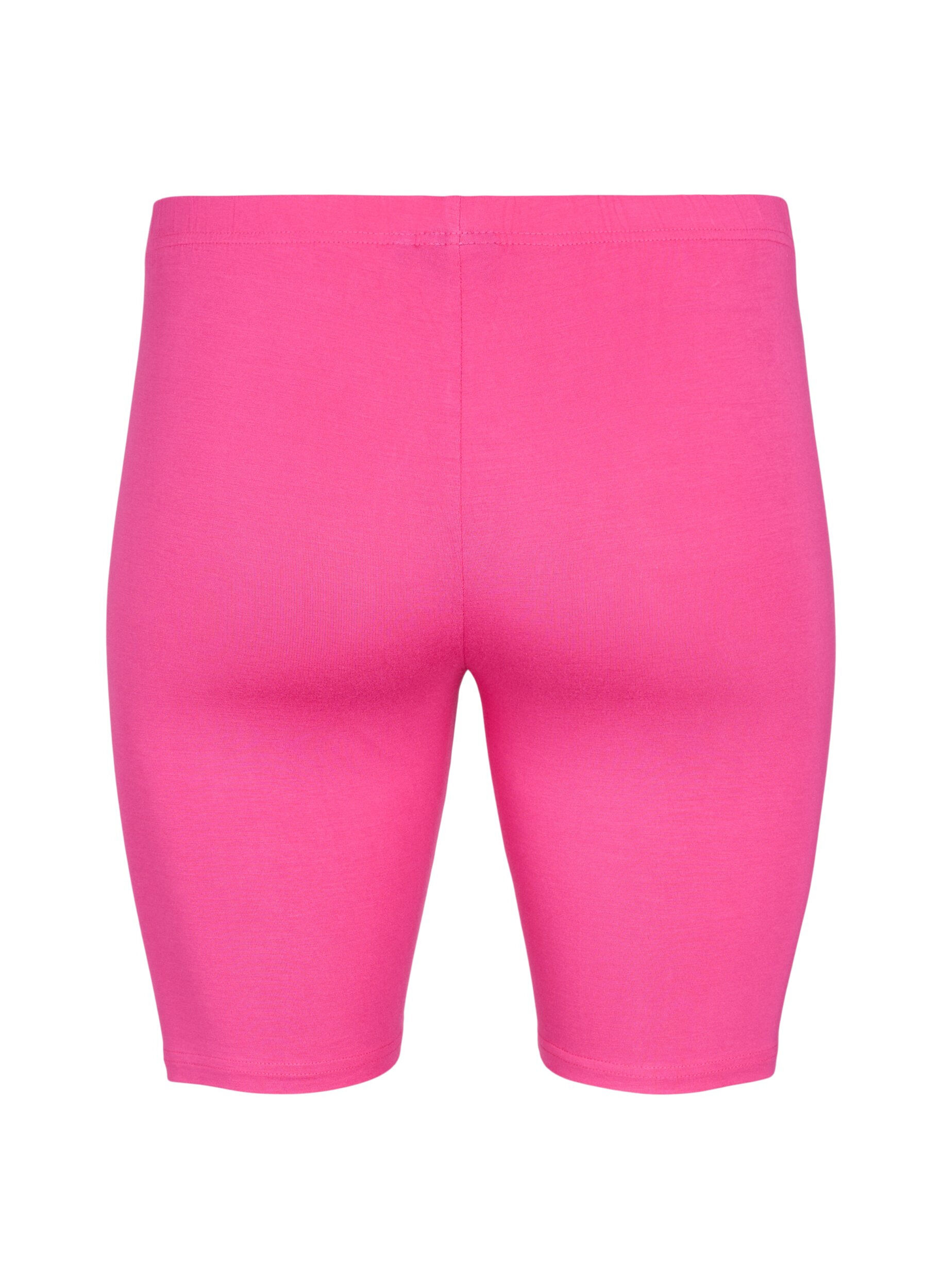 Zizzi Short cycliste de base de couleur unie, Rose, Packshot image number 1