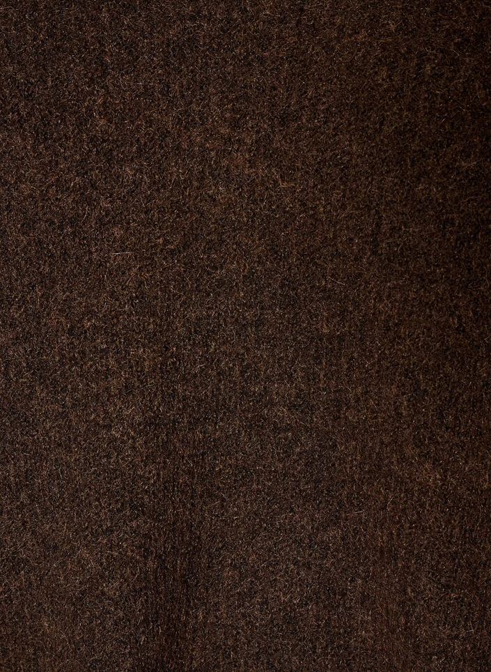 Strickbluse mit V-Ausschnitt und Raglan&auml;rmeln, Braun, Packshot image number 2