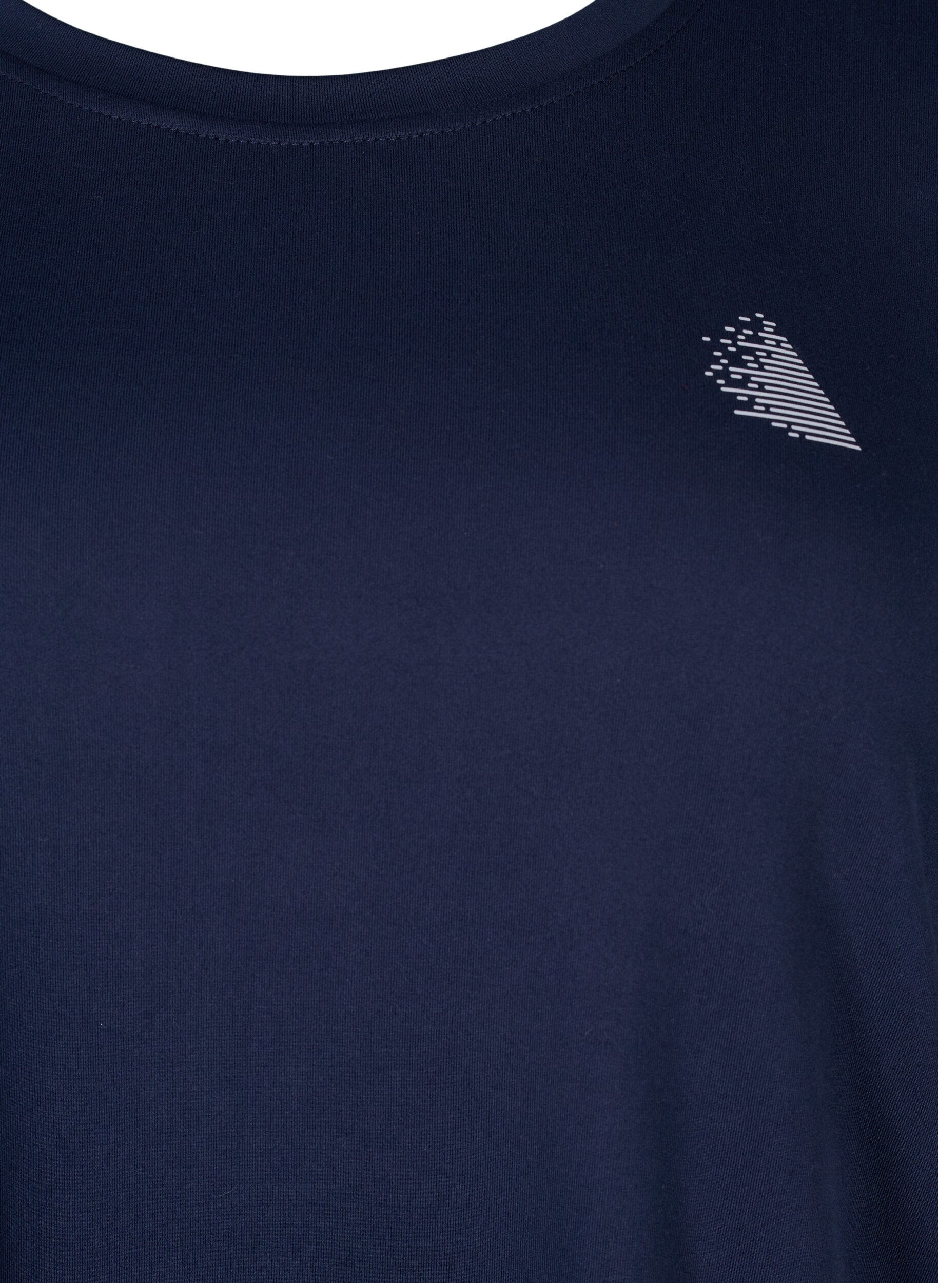 Zizzi Trainingstop mit 3/4 &Auml;rmeln, Blau, Packshot image number 2