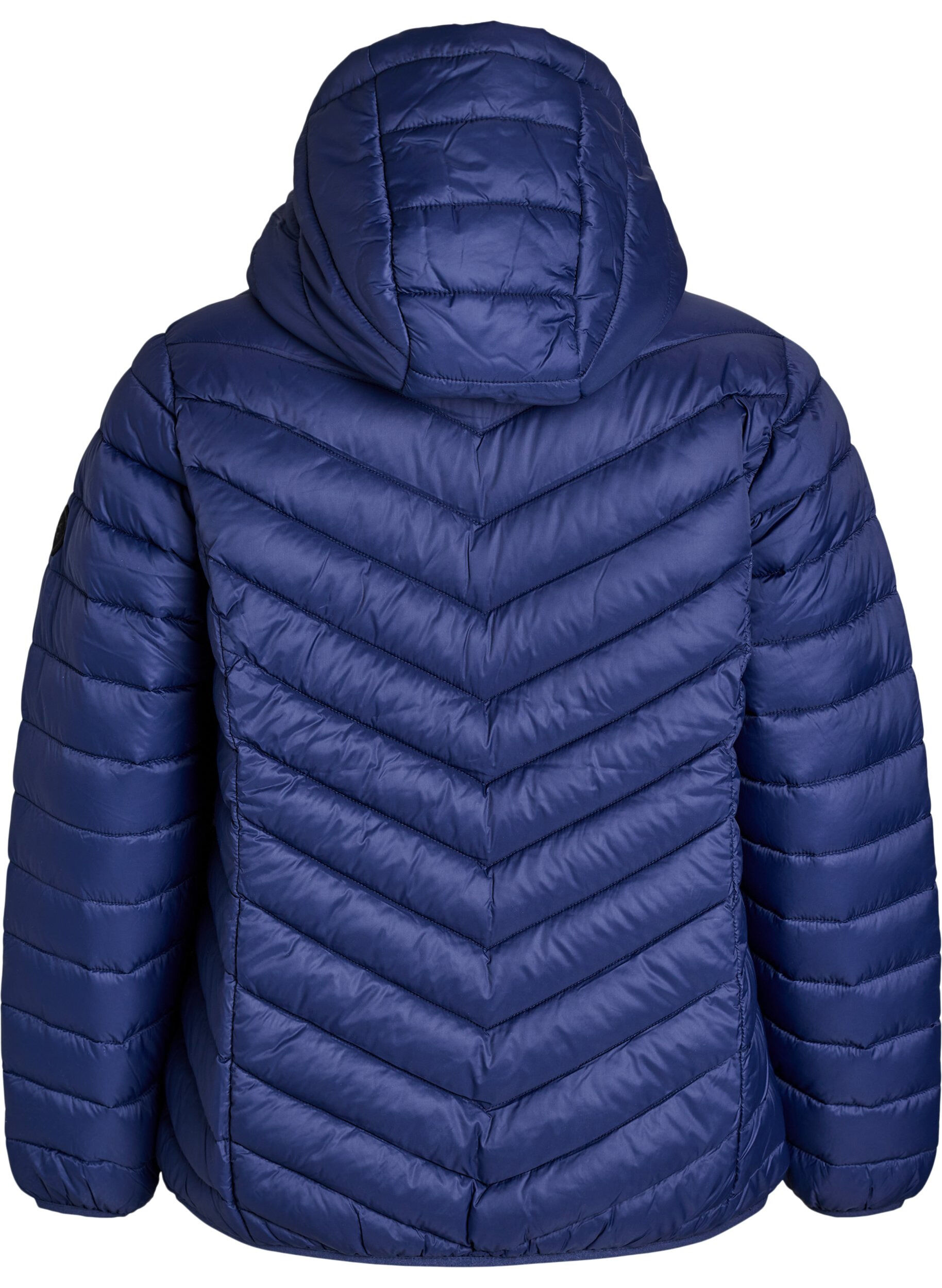 Zizzi Leichte Jacke mit Kapuze, Blau, Packshot image number 1