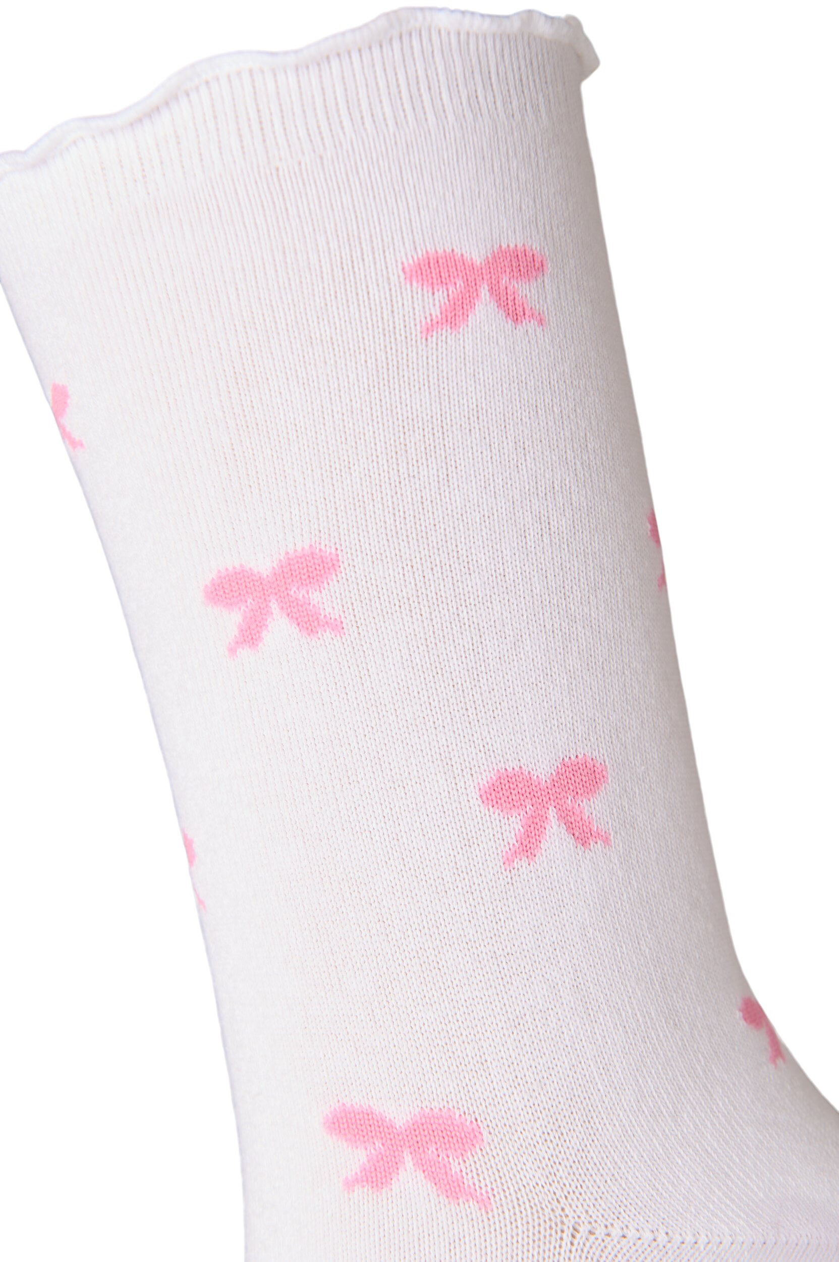 Zizzi Socken aus Baumwolle mit Mustern, Wei&szlig;, Packshot image number 2