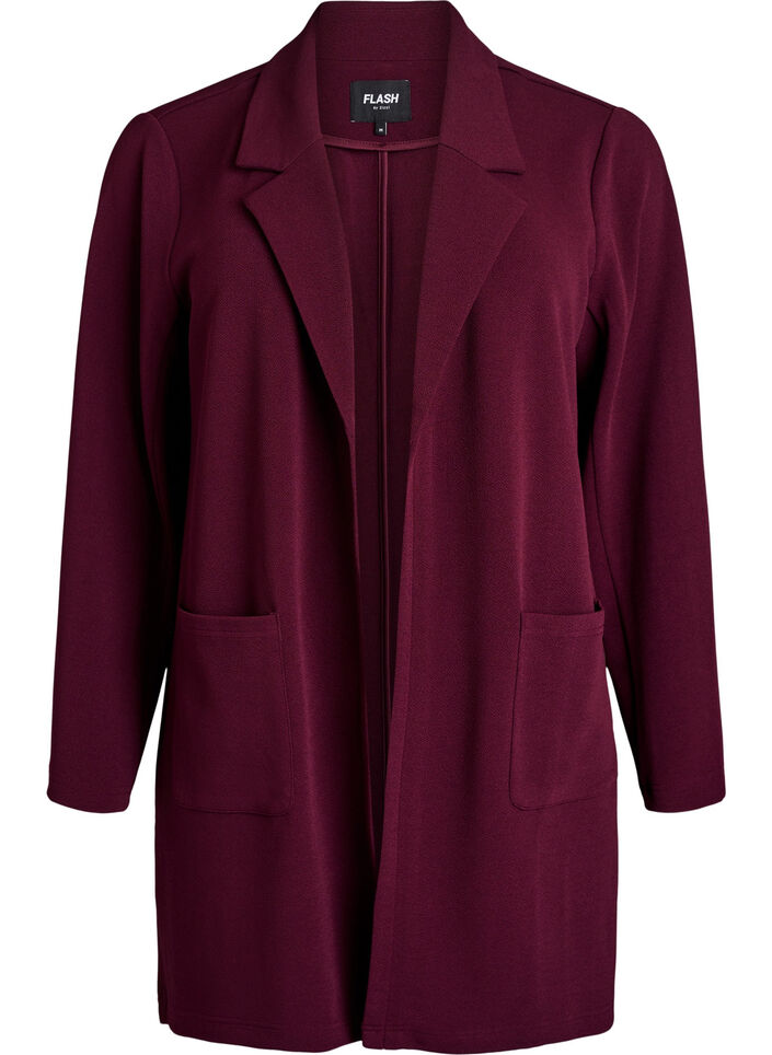 Lange Blazer mit Taschen, Rot, Packshot image number 0