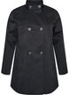 Fr&uuml;hlingsjacke aus wasserabweisendem Material mit A-Linie, Schwarz, Packshot image number 0