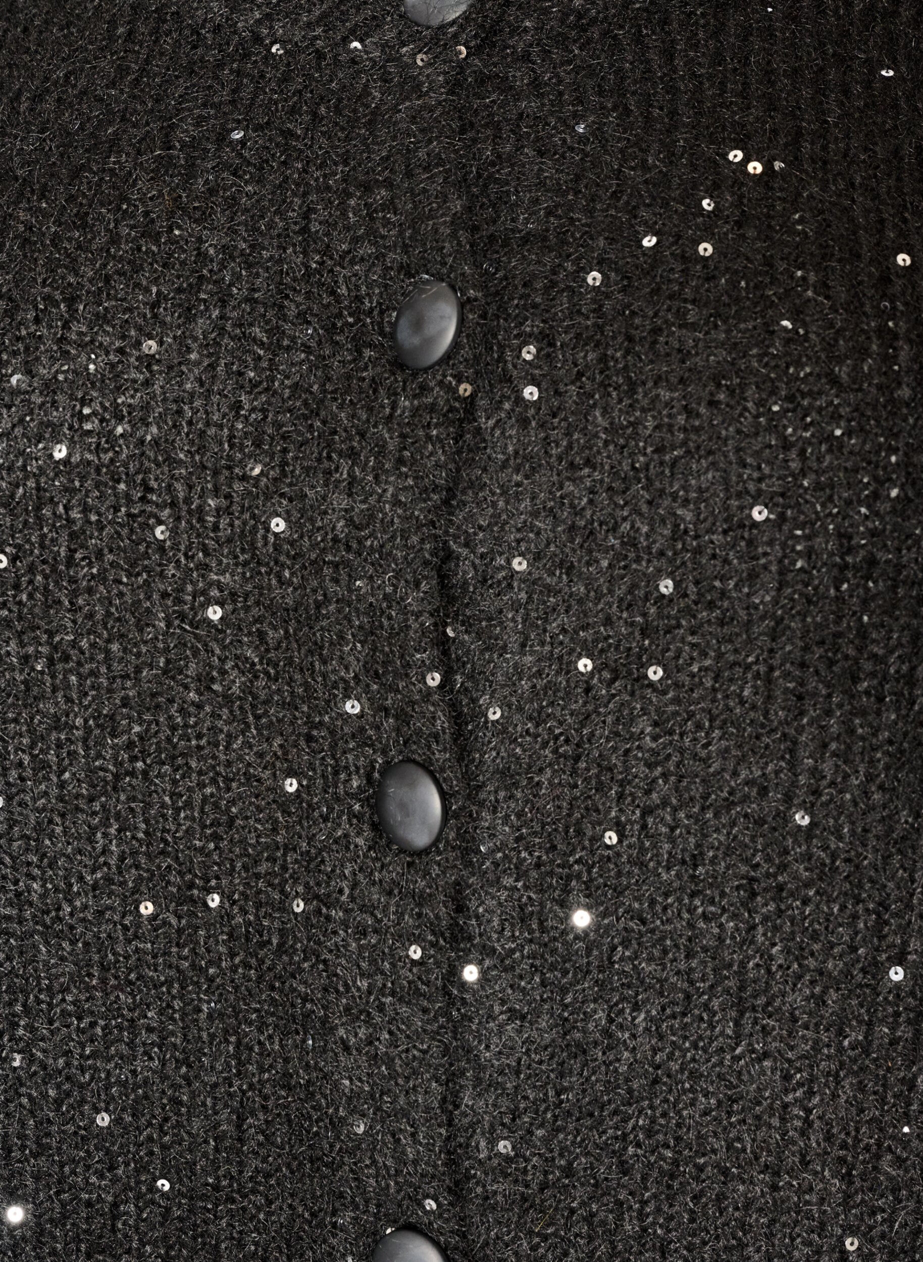 ZizziCardigan mit Pailletten und Kn&ouml;pfen, Schwarz, Packshot image number 2