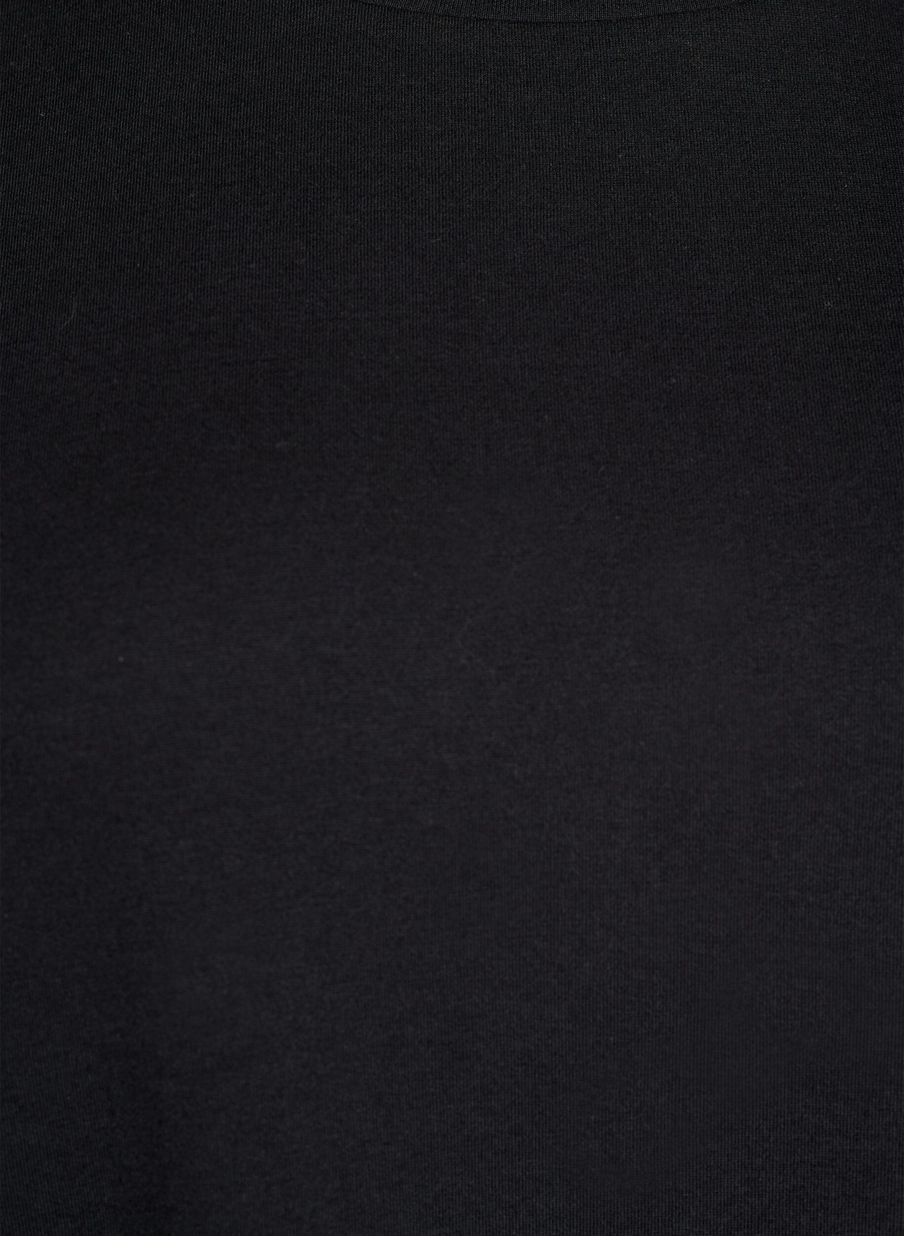 ZizziRobe t-shirt avec un ourlet en maille transparente, Noir, Packshot image number 2