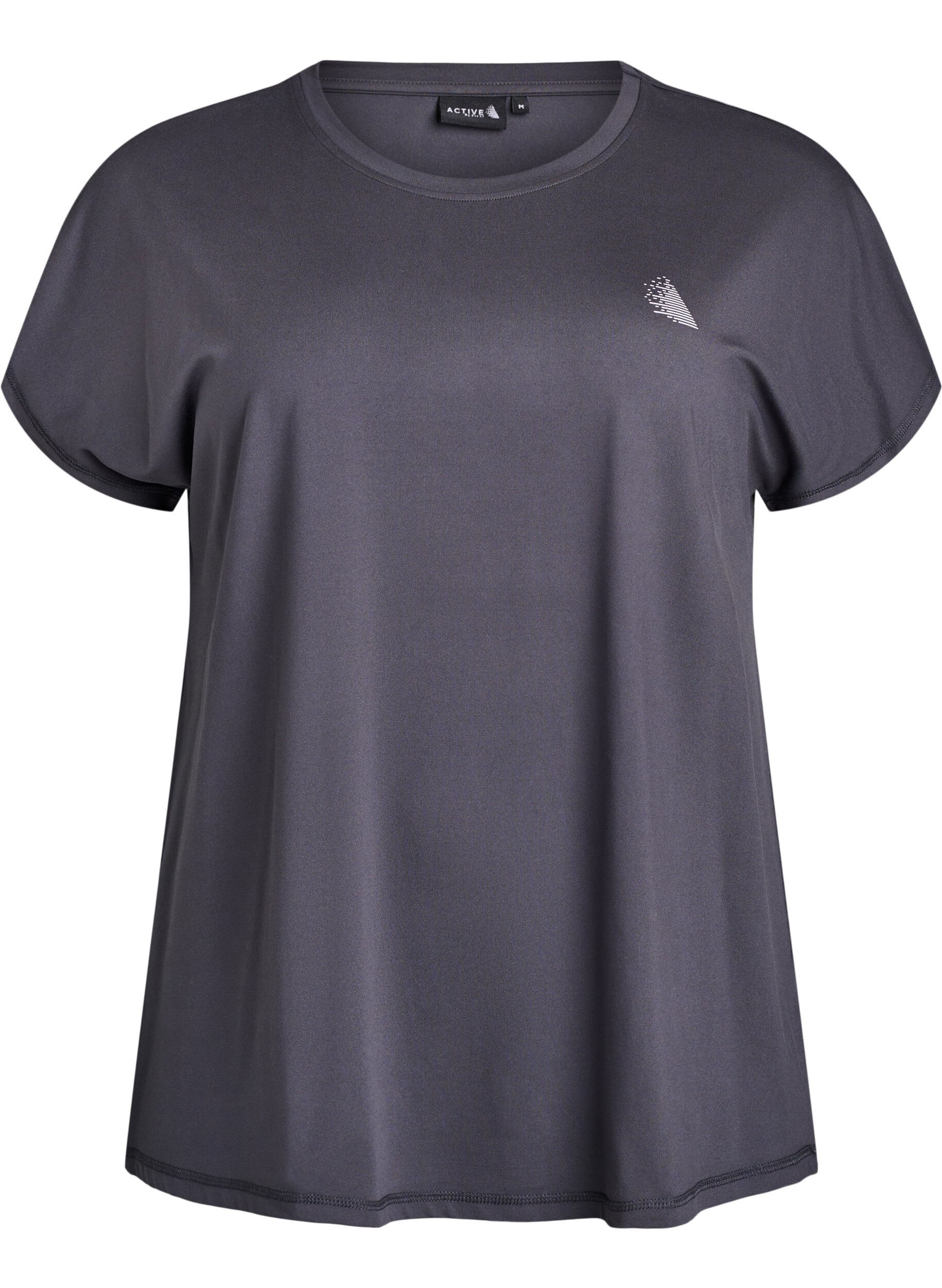 ZizziEinfarbiges Trainings-T-Shirt, Grau, Packshot image number 0