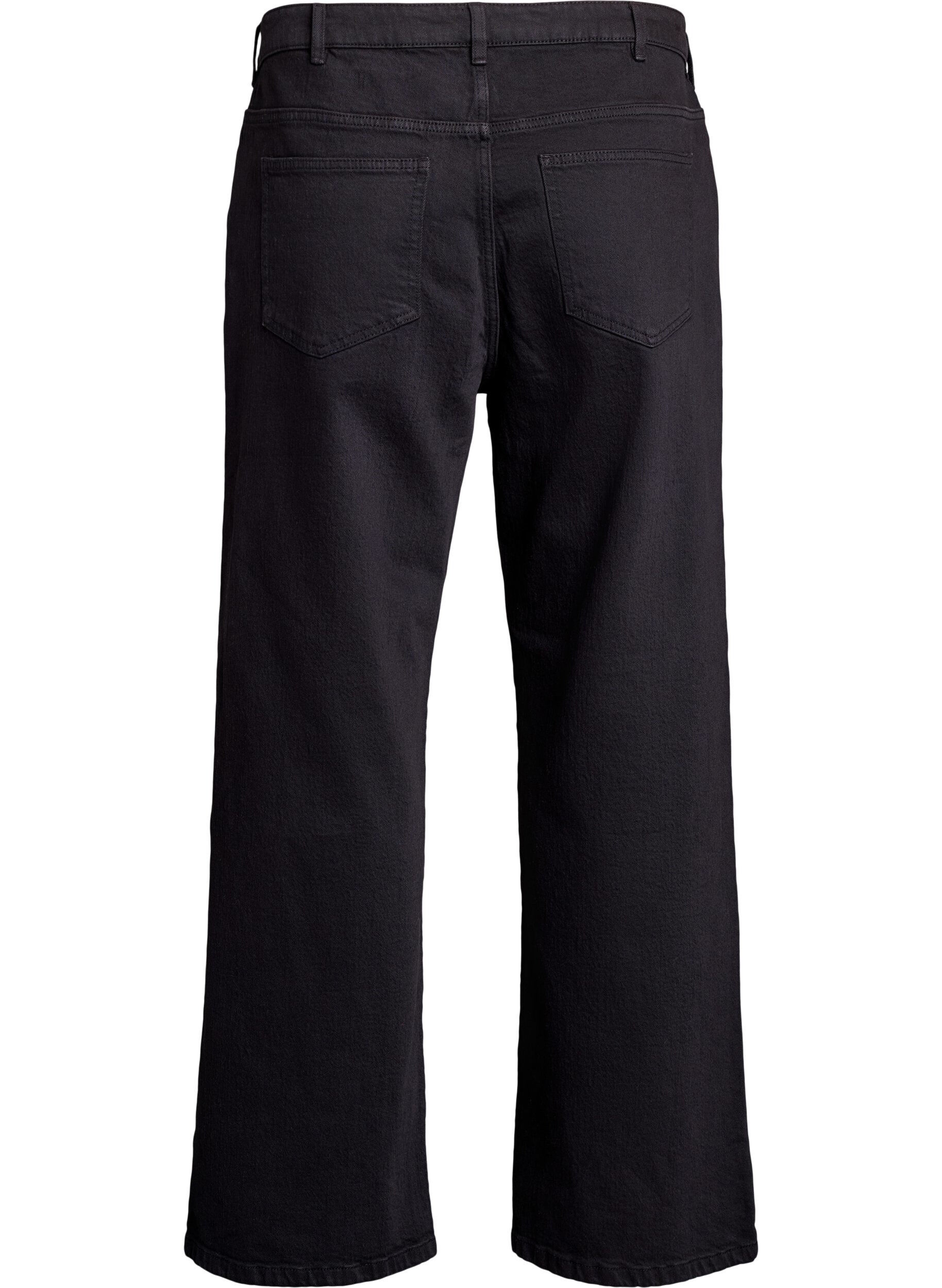 ZizziJean &agrave; jambe large et taille haute, Noir, Packshot image number 1