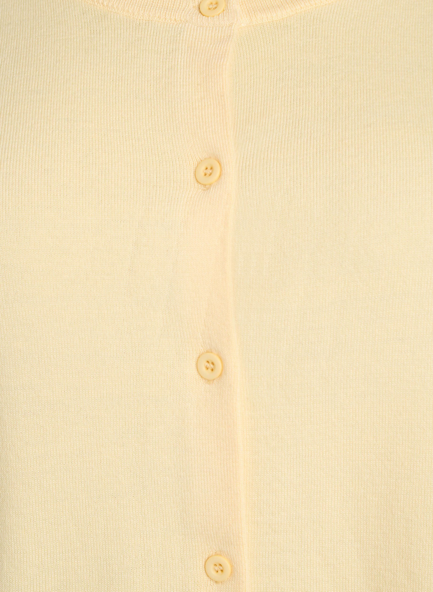 ZizziFeinstrick-Strickjacke mit Rundhalsausschnitt, Gelb, Packshot image number 2