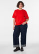 T-shirt coupe boxy en coton, 0942, Model image number 1
