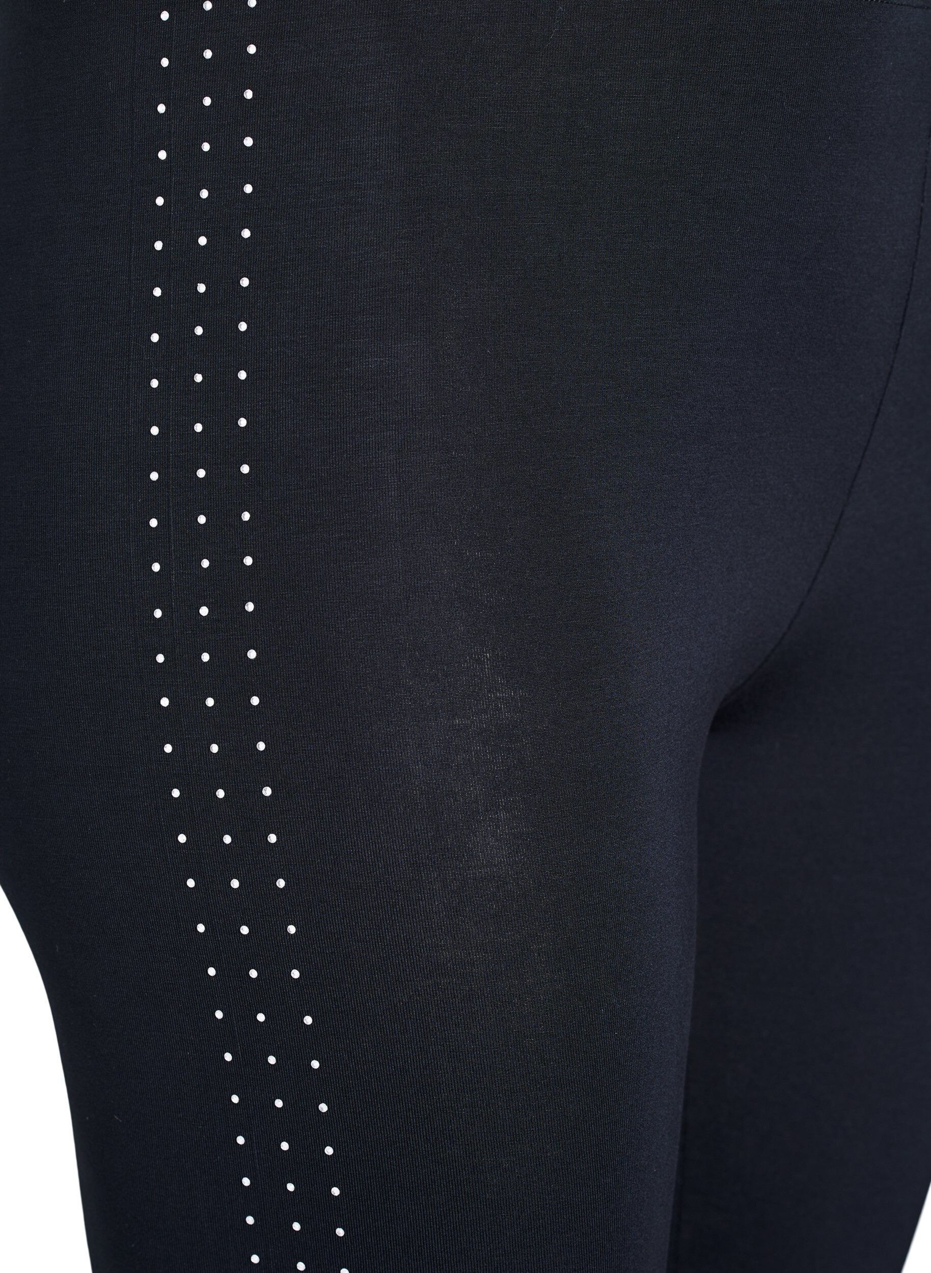 Zizzi Leggings avec d&eacute;tail en strass, Noir, Packshot image number 2