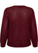 Strickbluse mit strukturiertem Lochmuster, Rot, Packshot image number 1