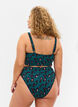 Hochtaillierte Bikinihose, Teal Leopard, Model image number 1