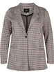Karierter Blazer mit Knopfverschluss, Brown Check, Packshot image number 0