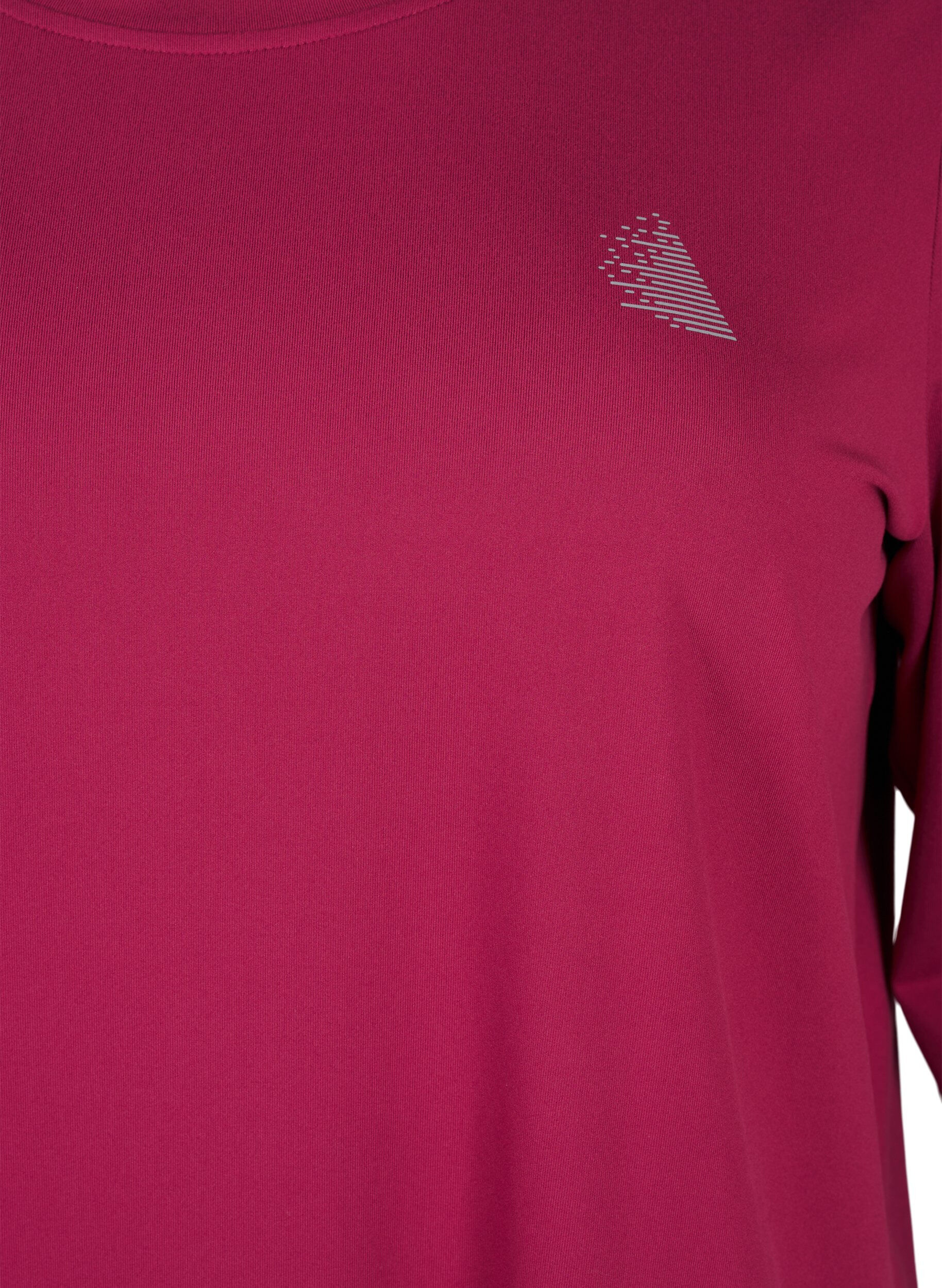 Zizzi  Trainingsbluse mit 3/4 &Auml;rmeln, Rot, Packshot image number 2