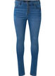 Amy Jeans mit hohem Bund und Knopfverschluss, Blue Denim, Packshot image number 0