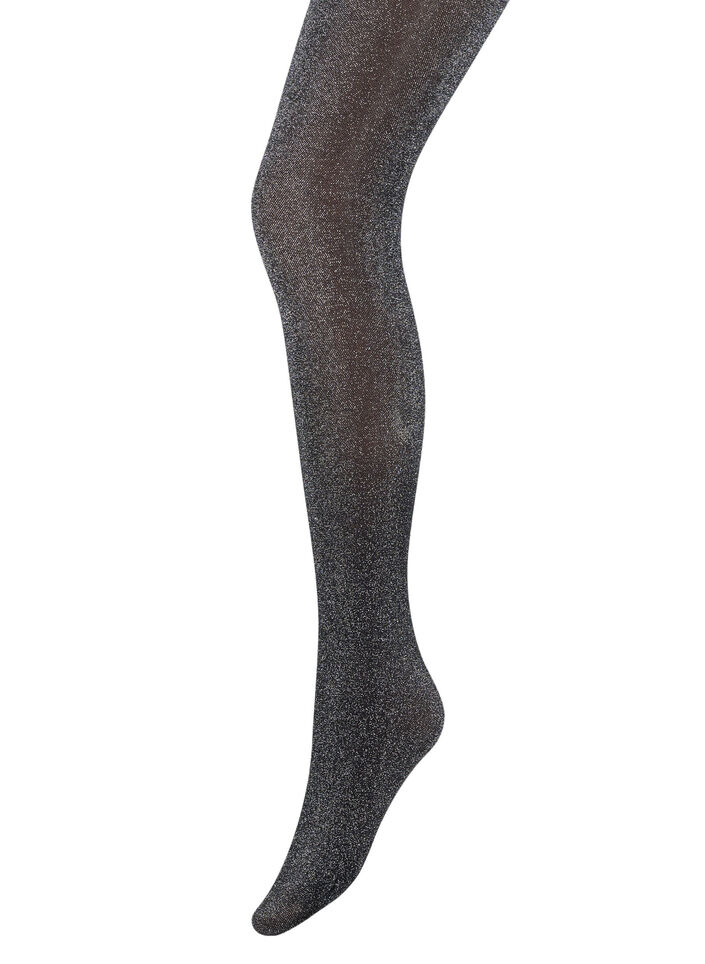 Glitzer Strumpfhose in 50 DEN, Schwarz, Packshot