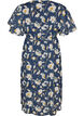 Robe longue avec manches papillon et taille &agrave; nouer, Bleu, Packshot image number 1