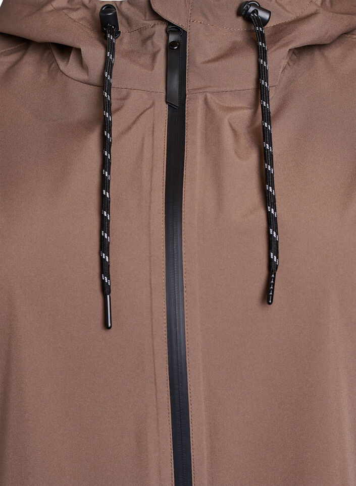 Veste de pluie avec poches et capuche, Marron, Packshot image number 2