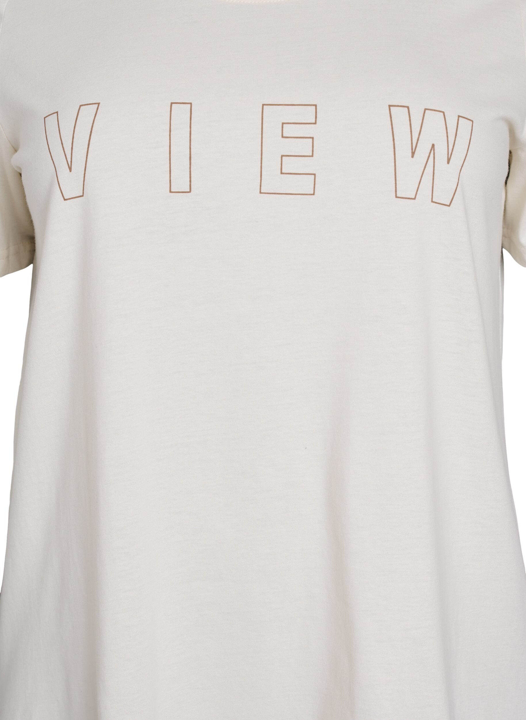 Zizzi FLASH - T-Shirt mit Print, Vanille, Packshot image number 2