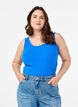 Haut uni Basic en coton, Bleu, Model image number 0
