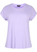 T-shirt &agrave; manches courtes en coton m&eacute;lang&eacute;, Violet, Packshot image number 0