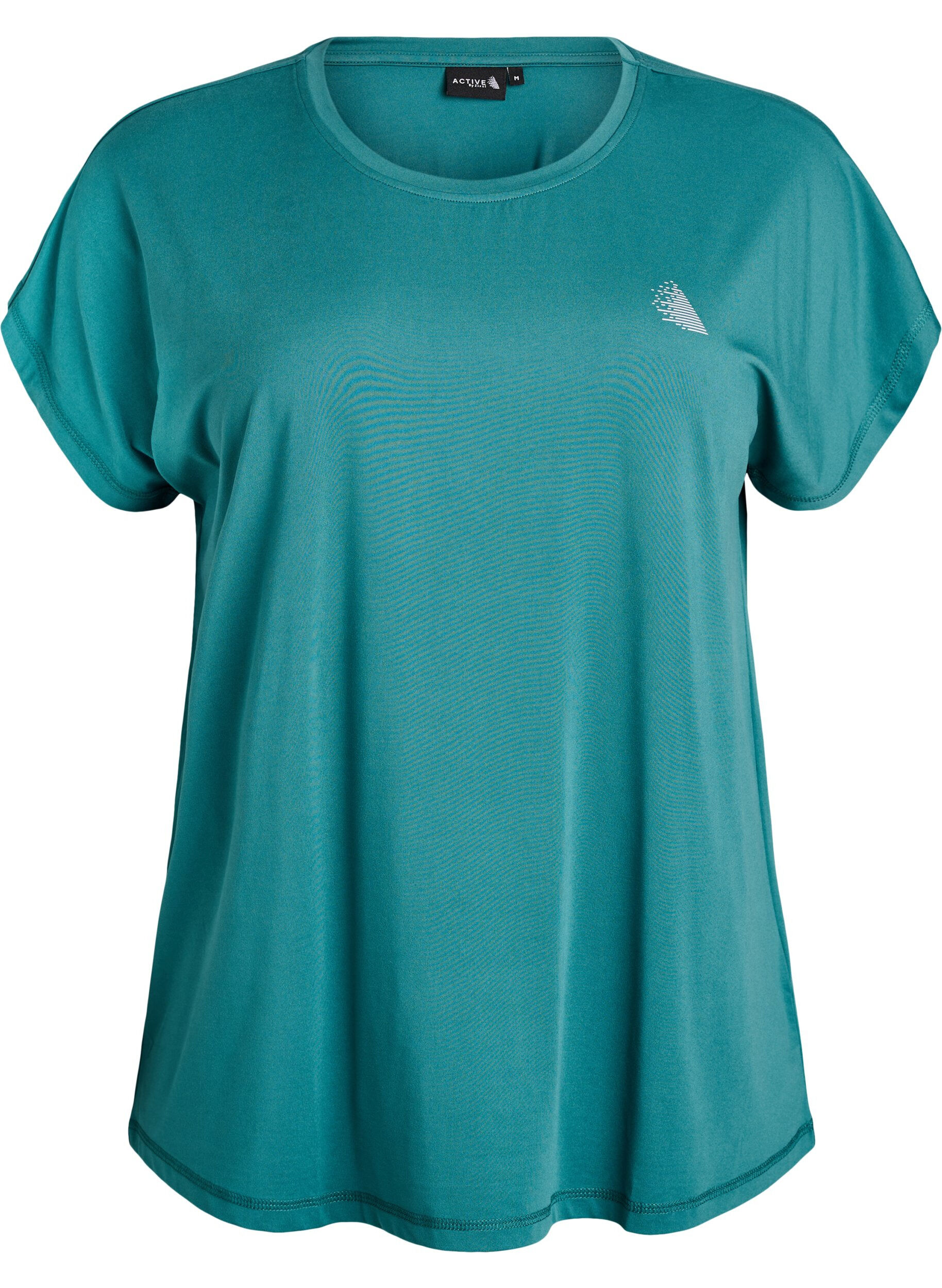 ZizziEinfarbiges Trainings-T-Shirt, Petrol, Packshot image number 0