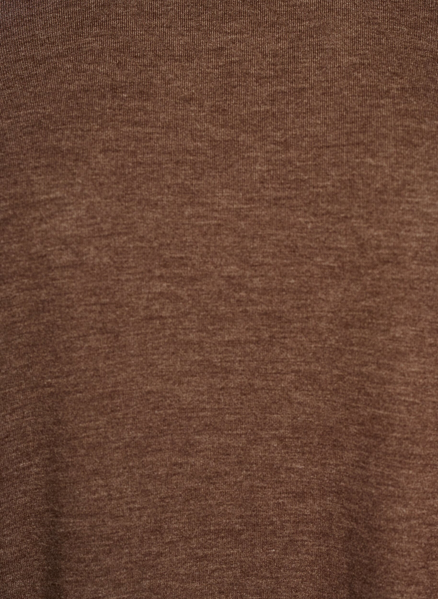 ZizziBluse aus Jersey mit 3/4-&Auml;rmeln, Braun, Packshot image number 2