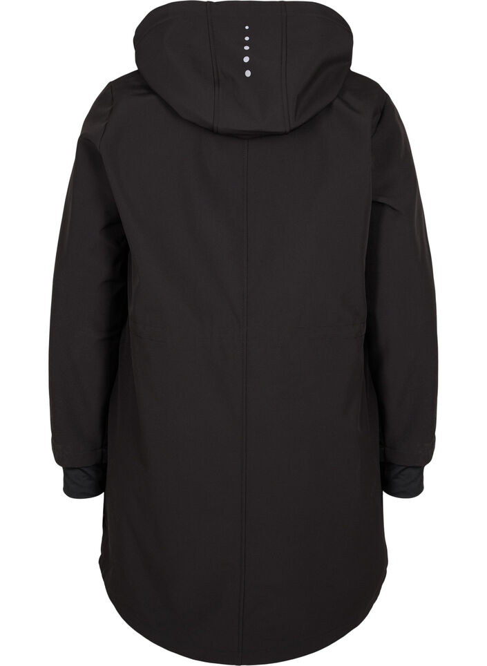 Softshell-Jacke mit Fleece, Black Solid, Packshot image number 1