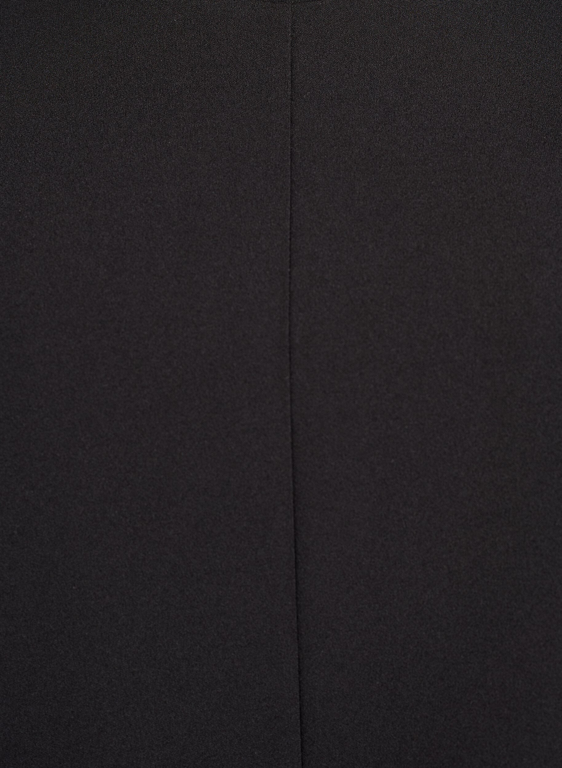 Zizzi Kurz&auml;rmelige Bluse mit formgebenden Abn&auml;hern, Schwarz, Packshot image number 2